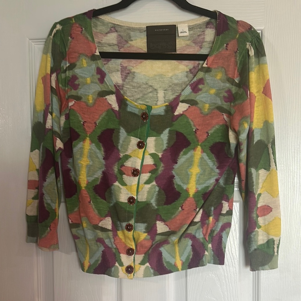 Anthropologie Multicolor Button-Up Cardigan